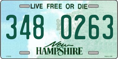 NH license plate 3480263