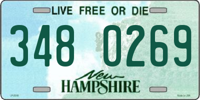 NH license plate 3480269