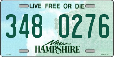 NH license plate 3480276
