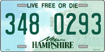 NH license plate 3480293