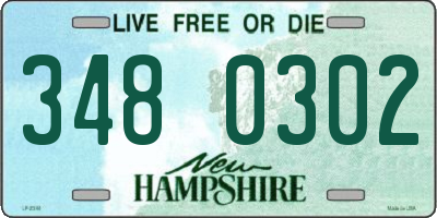 NH license plate 3480302