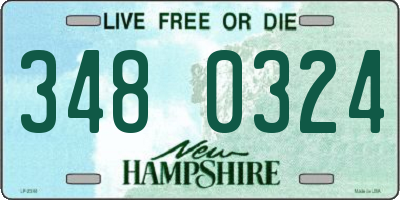 NH license plate 3480324