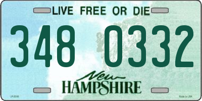 NH license plate 3480332