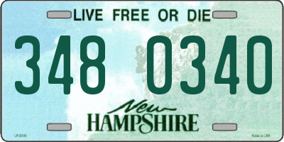 NH license plate 3480340