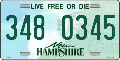 NH license plate 3480345