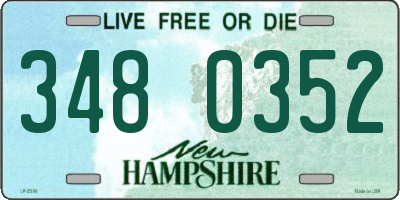 NH license plate 3480352
