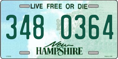 NH license plate 3480364