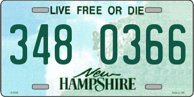 NH license plate 3480366