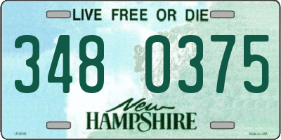NH license plate 3480375
