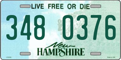 NH license plate 3480376
