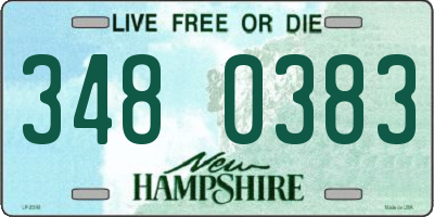 NH license plate 3480383