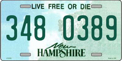 NH license plate 3480389