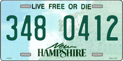 NH license plate 3480412