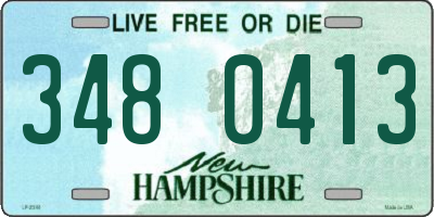NH license plate 3480413