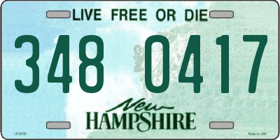 NH license plate 3480417
