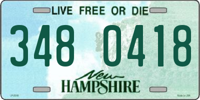 NH license plate 3480418