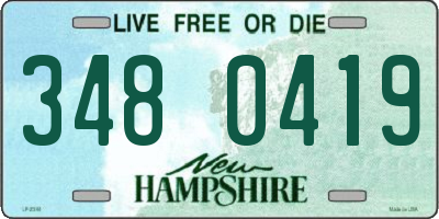 NH license plate 3480419