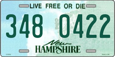 NH license plate 3480422