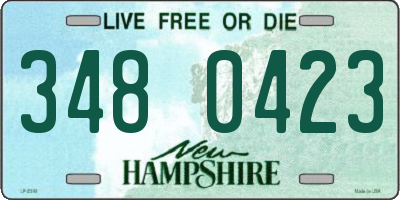 NH license plate 3480423