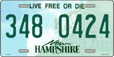 NH license plate 3480424