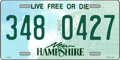 NH license plate 3480427