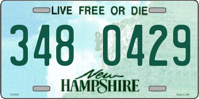 NH license plate 3480429