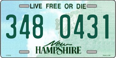 NH license plate 3480431