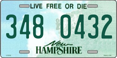 NH license plate 3480432