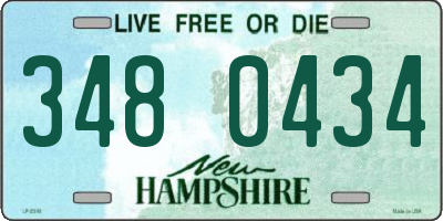 NH license plate 3480434