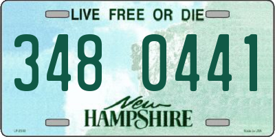 NH license plate 3480441