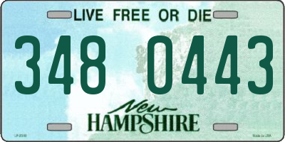 NH license plate 3480443