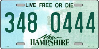 NH license plate 3480444