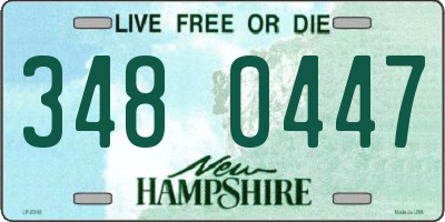 NH license plate 3480447