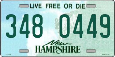 NH license plate 3480449