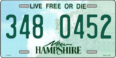 NH license plate 3480452