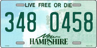 NH license plate 3480458