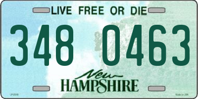 NH license plate 3480463