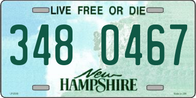NH license plate 3480467