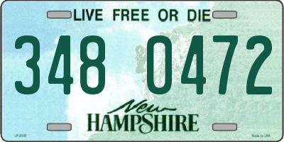 NH license plate 3480472
