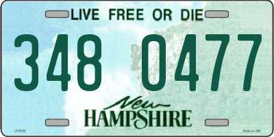 NH license plate 3480477