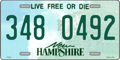 NH license plate 3480492