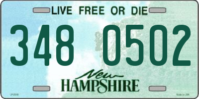 NH license plate 3480502