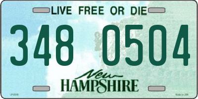 NH license plate 3480504
