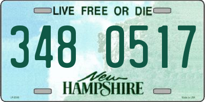 NH license plate 3480517