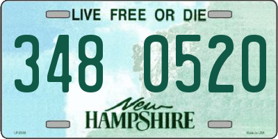 NH license plate 3480520