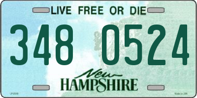 NH license plate 3480524