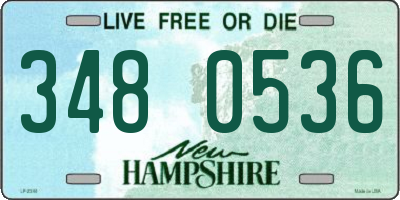 NH license plate 3480536