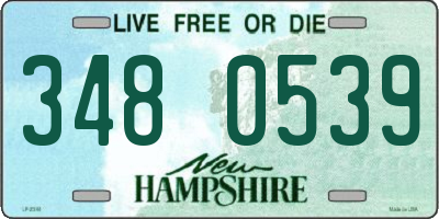 NH license plate 3480539