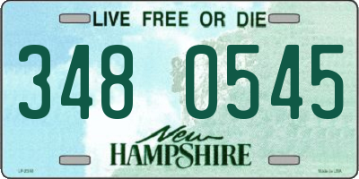 NH license plate 3480545