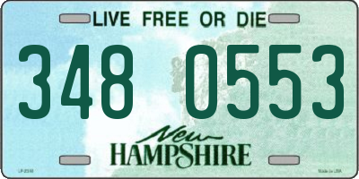 NH license plate 3480553